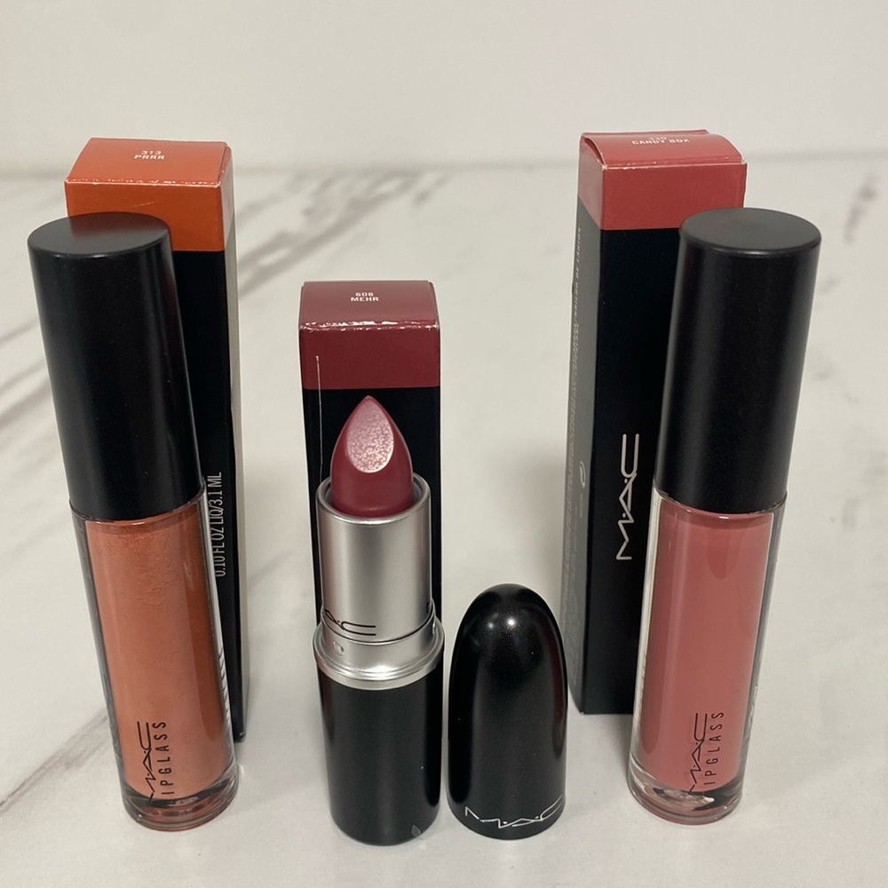 MAC Cosmetics  lip-glass and lipstick